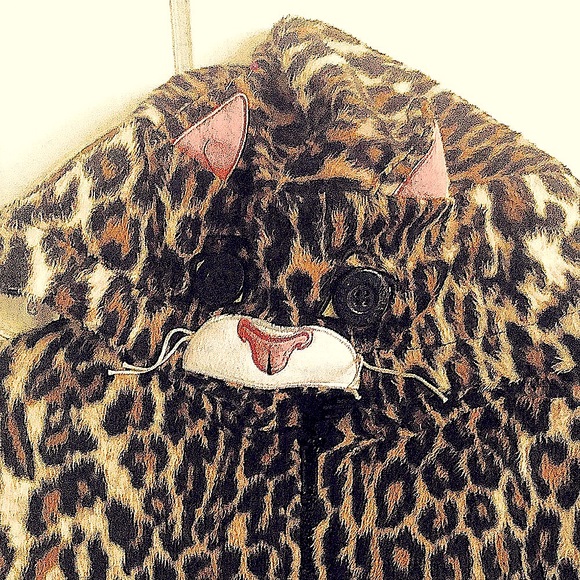 LEOPARD PRINT ONSIE PJ CAT FACE HOODIE PAJAMAS HALLOWEEN CAT SUIT  NEW  LADY S - Picture 6 of 6
